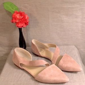 NWOB Vince Camuto buff suede pointy toe d’Orsay flats, US 8.5.